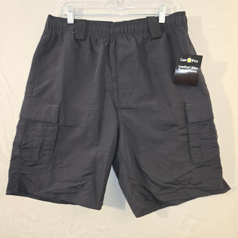 LawPro Bike Patrol Shorts Large Mens Black Tactical Cargo Nylon TL013 NEW